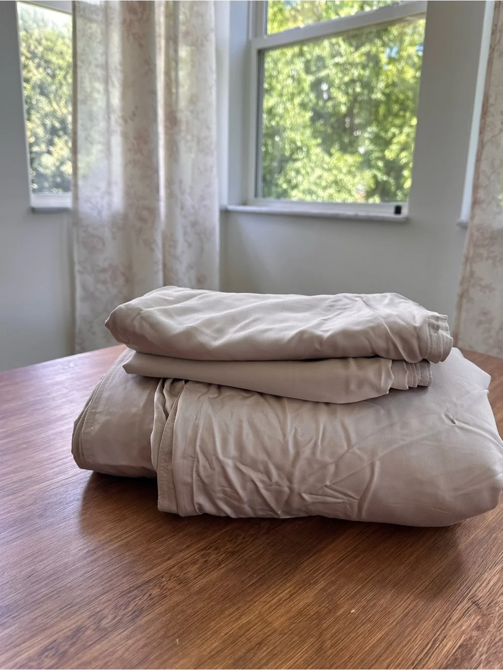 NWOT Quince King Cal King Duvet Cover Set 2 Shams Organic Bamboo Sand